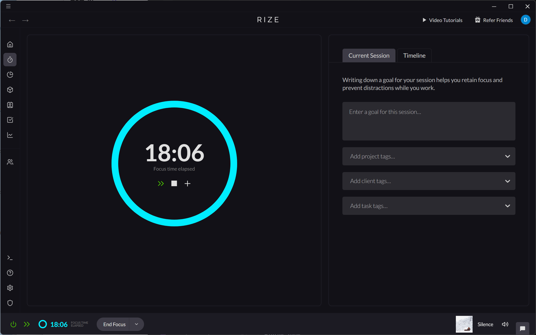 Screenshot showing Current Session tab